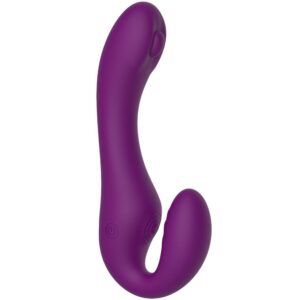 XOCOON - VIBRATORE 2 IN 1 STRAPLESS STRAP-ON CON TELECOMANDO VIOLA - immagine 12