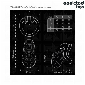 ADDICTED TOYS LOCKED - GABBIA PER PENE CAVA CON CATENA 10,5 CM - immagine 5