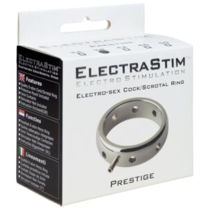 ELECTRASTIM - ANELLO ELETTROMAGNETICO PER PENE IN METALLO PRESTIGE 50 MM - immagine 4