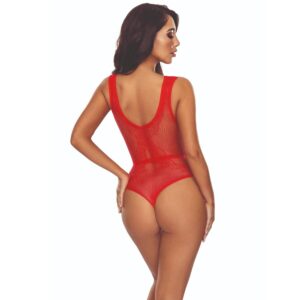 PASSION - BS115 BODYSTOCKING GRID RED - immagine 2