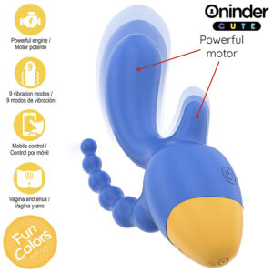 ONINDER CUTE - LOVE 3 SOME TRIPLO VIBRATORE - APP GRATUITA IN TUTTO IL MONDO - immagine 6