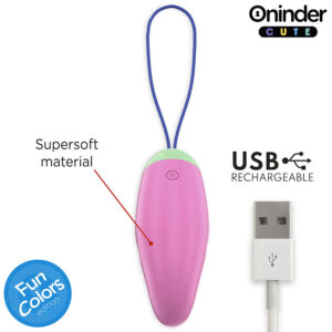 ONINDER CUTE - UOVO IN SILICONE VIBRANTE-ROTANTE A 360° PER AMARE IL PIACERE - APP GLOBALE GRATUITA - immagine 7