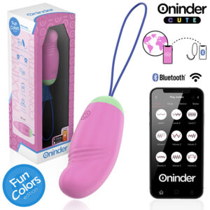 ONINDER CUTE - UOVO IN SILICONE VIBRANTE-ROTANTE A 360° PER AMARE IL PIACERE - APP GLOBALE GRATUITA - immagine 3