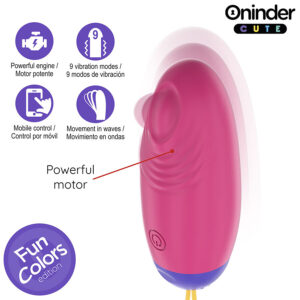 ONINDER CUTE - UOVO IN SILICONE CON VIBRO-ONDA E PIACERE - APP GLOBALE GRATUITA - immagine 6