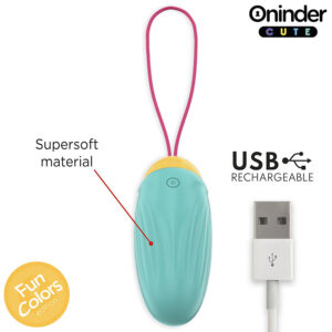 ONINDER CUTE - UOVO VIBRANTE LOVE PLEASURE - GEMME ROTANTI IN SILICONE - APP GLOBALE GRATUITA - immagine 7