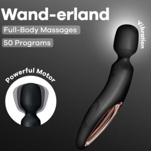 SATISFYER - WAND ERLAND MASSAGGIATORE VIBRANTE NERO - immagine 6