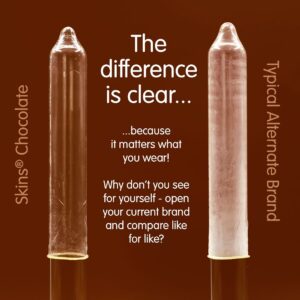 SKINS - PRESERVATIVI PREMIUM AL CIOCCOLATO CONFEZIONE DA 4 - immagine 3
