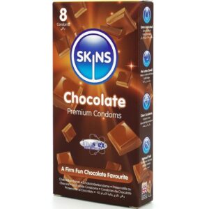 SKINS - PRESERVATIVI PREMIUM AL CIOCCOLATO CONFEZIONE DA 8 - immagine 2
