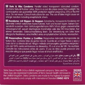 SKINS - DOTS & RIBS PREMIUM CONDOMS CONFEZIONE DA 4 - immagine 4