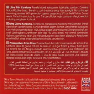 SKINS - PRESERVATIVI ULTRA SOTTILI PREMIUM CONFEZIONE DA 4 - immagine 4