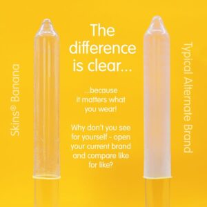 SKINS - PRESERVATIVI BANANA PREMIUM CONFEZIONE DA 4 - immagine 3