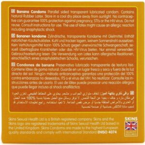 SKINS - PRESERVATIVI BANANA PREMIUM CONFEZIONE DA 4 - immagine 4