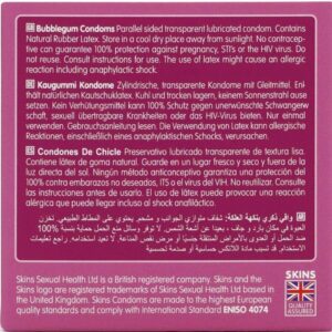 SKINS - BUBBLEGUM PREMIUM CONDOM CONFEZIONE DA 4 - immagine 4