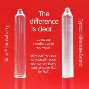 SKINS - PRESERVATIVI PREMIUM ALLA FRAGOLA CONFEZIONE DA 4 - immagine 3