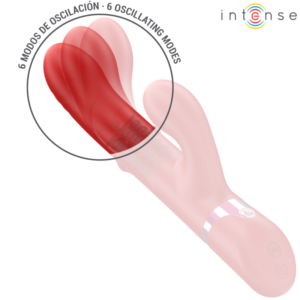 INTENSE - LELE VIBRATORE MULTIFUNZIONE ROTANTE E OSCILLANTE E STIMOLANTE ROSSO - immagine 4