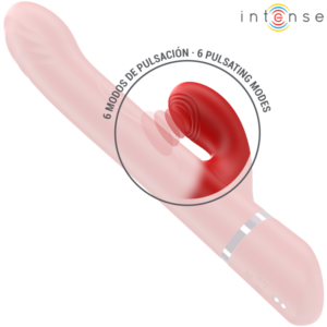 INTENSE - LELE VIBRATORE MULTIFUNZIONE ROTANTE E OSCILLANTE E STIMOLANTE ROSSO - immagine 6
