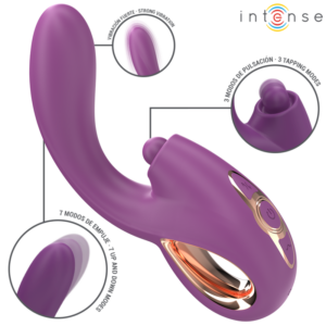 INTENSE - LALI VIBRATORE MULTIFUNZIONE PUNTO G TAPPING & THRUST & VIBRATION VIOLA - immagine 2