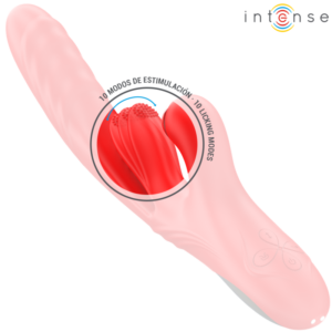 INTENSE - KAROL VIBRATORE MULTIFUNZIONE SPINTA E STIMOLAZIONE E ONDE STIMOLANTI ROSSO - immagine 6