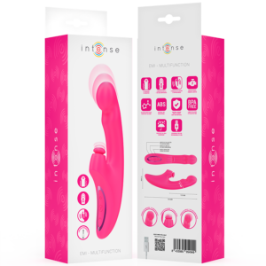 INTENSE - VIBRATORE EMI 13,5 CM MULTIFUNZIONE 3 IN 1 10 VIBRAZIONI ROSA - immagine 8