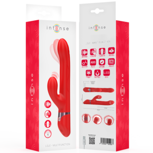 INTENSE - LELE VIBRATORE MULTIFUNZIONE ROTANTE E OSCILLANTE E STIMOLANTE ROSSO - immagine 8