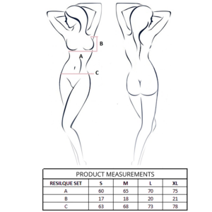 PASSION - RESILQUE REGGISENO + PERIZOMA NERO S/M - immagine 4