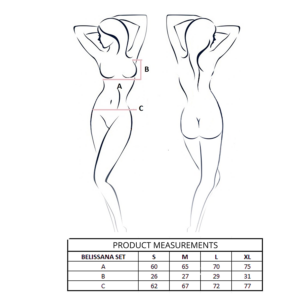 PASSION - BELISSANA REGGISENO + PERIZOMA NERO S/M - immagine 4