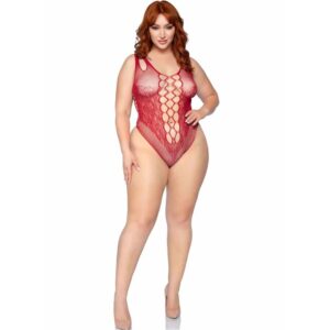 LEG AVENUE - 81641X BODY SENZA CUCITURE BORDEAUX TAGLIA 1X/2X - immagine 4