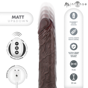 MR INTENSE - MATT REALISTICO MULTIFUNZIONE CON VIBRAZIONE SU E GIÙ TELECOMANDO 22 CM -O- 4 CM - immagine 2