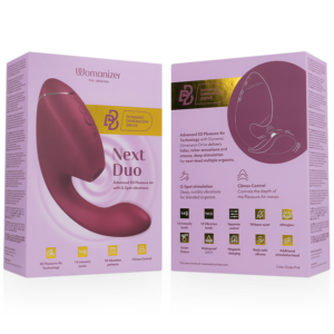 WOMANIZER - DUO NEXT STIMOLATORE DOPPIO CLITORIDEO E PUNTO G ROSA SCURO - immagine 7