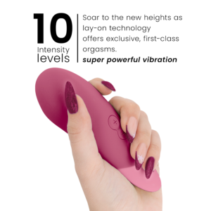 WOMANIZER - VIBE LAY-ON VIBRATORE SILENZIOSO ROSA SCURO - immagine 5