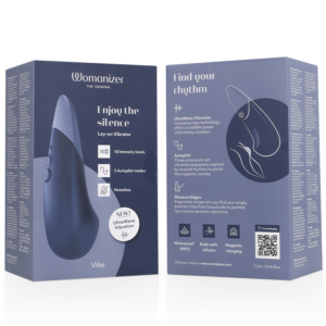WOMANIZER - VIBE LAY-ON VIBRATORE SILENZIOSO BLU SCURO - immagine 7