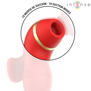 INTENSE - STIMOLATORE PATTY CON 4 TESTINE, ASPIRAZIONE, COLPIMENTO, SOLLETICO E LECCA - immagine 5