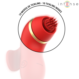INTENSE - STIMOLATORE PATTY CON 4 TESTINE, ASPIRAZIONE, COLPIMENTO, SOLLETICO E LECCA - immagine 8