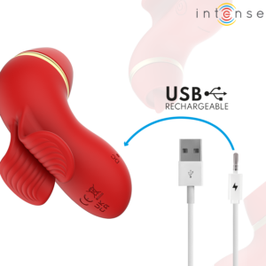 INTENSE - STIMOLATORE PATTY CON 4 TESTINE, ASPIRAZIONE, COLPIMENTO, SOLLETICO E LECCA - immagine 9