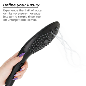 WOMANIZER - SOFFIONE DOCCIA STIMOLANTE CLITORIDEO WAVE NERO - immagine 3