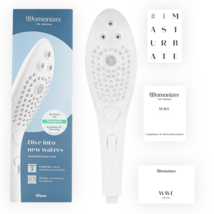 WOMANIZER - SOFFIONE DOCCIA STIMOLANTE CLITORIDEO WAVE BIANCO - immagine 6