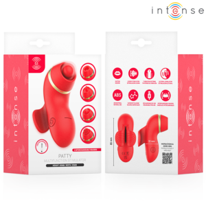INTENSE - STIMOLATORE PATTY CON 4 TESTINE, ASPIRAZIONE, COLPIMENTO, SOLLETICO E LECCA - immagine 10